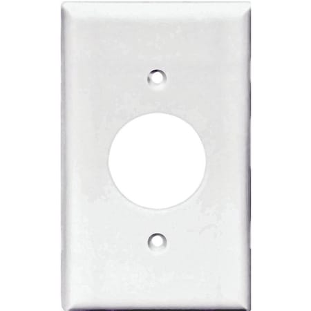 Wallplate, 412 In L, 234 In W, 1 Gang, Polycarbonate, White, HighGloss